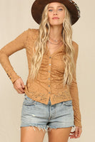 Button Down Lace Blouse