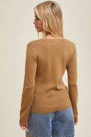 Ribbed Fitted Basic Sweater Top