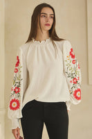 Oddi - Textured Airflow Long Sleeve Blouse