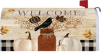 Fall Mason Jar Crow Mailbox Cover