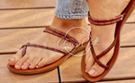 Santorini Sandals - Coffee