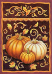 Fall Pumpkins Flag - Simple Pleasures ~ Bountiful Treasures