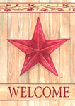 Barn Star Welcome Flag - Simple Pleasures ~ Bountiful Treasures