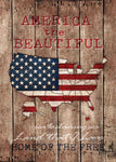 America the Beautiful Map Flag - Simple Pleasures ~ Bountiful Treasures