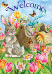 Garden Bunny Flags and Mat - Simple Pleasures ~ Bountiful Treasures