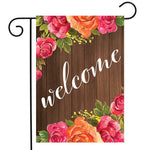 Welcome Floral Farmhouse Flag