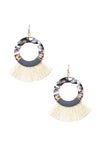 Fringe Tassel Earrings with Agate - Simple Pleasures ~ Bountiful Treasures